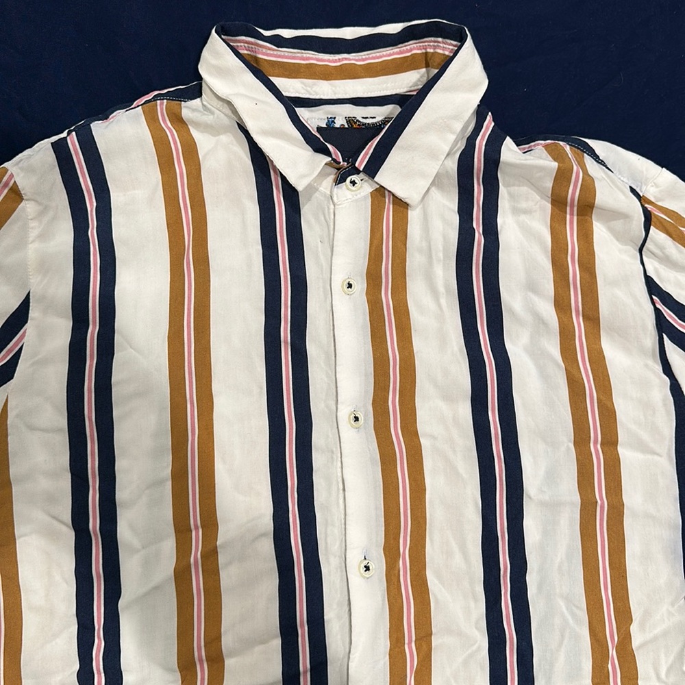 Striped Casual Button Up